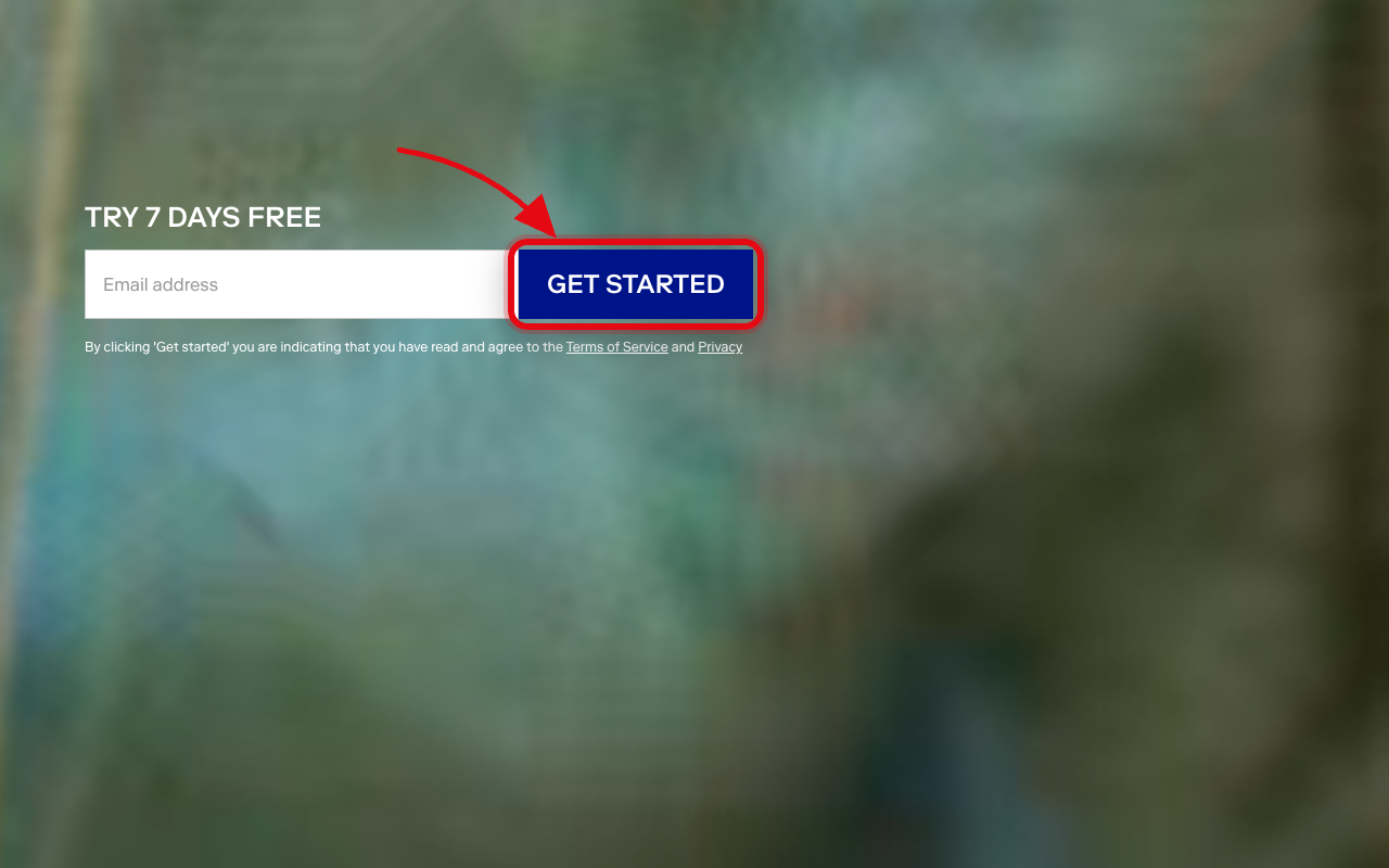 Where to click to start the Mubi free trial