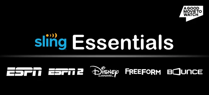 Sling TV Essentials logo with its channel lineup